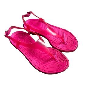 Crocs really sexi t-strap candy pink hot pink  sandals